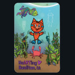 Magnet - Scuba Cat - Buellton.Art <br><div class="desc">This design is part of Buellton.Art's "Exploring the Ocean" community art project. This design features artwork from: Terra Federlein, Vienna Greenfield, Kristine Kelly, Reagan Cram, Grayson V. Huu, & Benjamin Ibarra. See their original artwork at: https://buellton.art/2024-september-ocean-art-feature/ Proceeds are set to store minimums. All proceeds will help make this and future...</div>