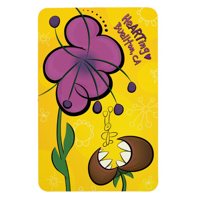 Magnet - Snackin' Flowers - Buellton.Art  (Vertical)