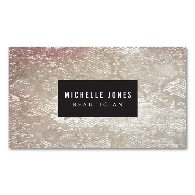 [MAGNET] Snake Skin Print Stylist Salon Business C Business Card Magnet (Front)