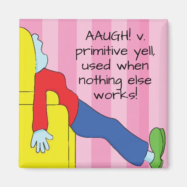 Magnet Square Mom's Primitive Yell (Front)