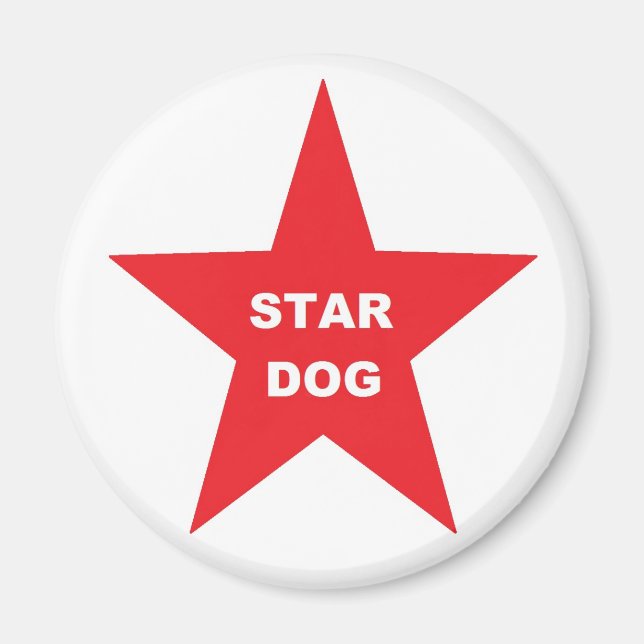 Magnet Star Dog on Red Star (Front)
