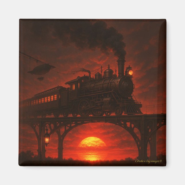 Magnet steampunk The Shadow Train (Front)