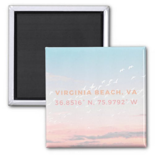Magnet _ Sunrise Coordinates of Virginia Beach VA