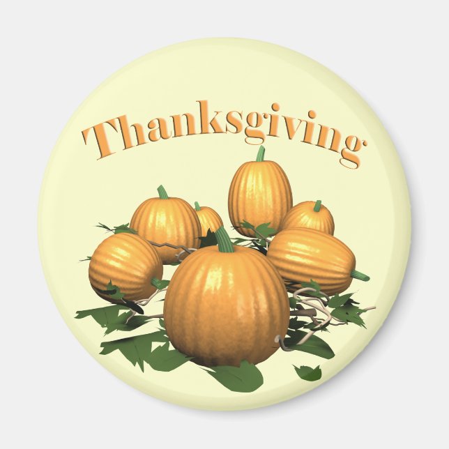 Magnet - Thanksgiving Pumpkin Patch (Front)