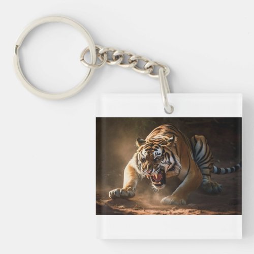 Magnet tiger keychain