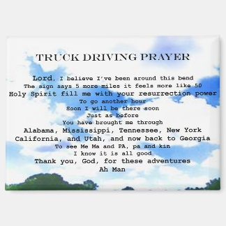 magnet-Truck driving prayer Magnet