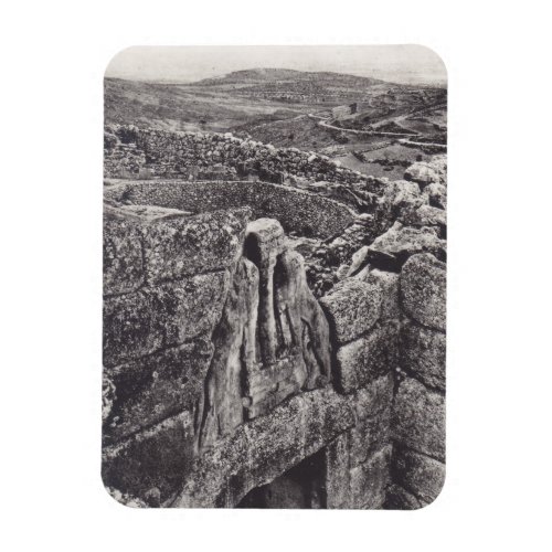 Magnet Unique Antique View LionsGate Mycenae Greek