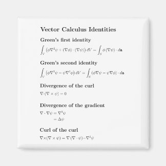 Magnet: vector calculus identities magnet