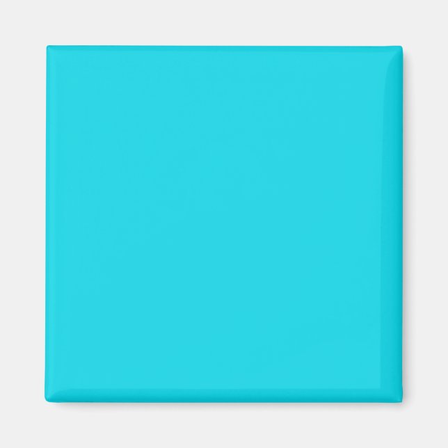 Magnet with Aqua Blue Background (Front)
