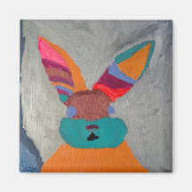 Magnet with artwork by Drew - Bonnie Bunnie