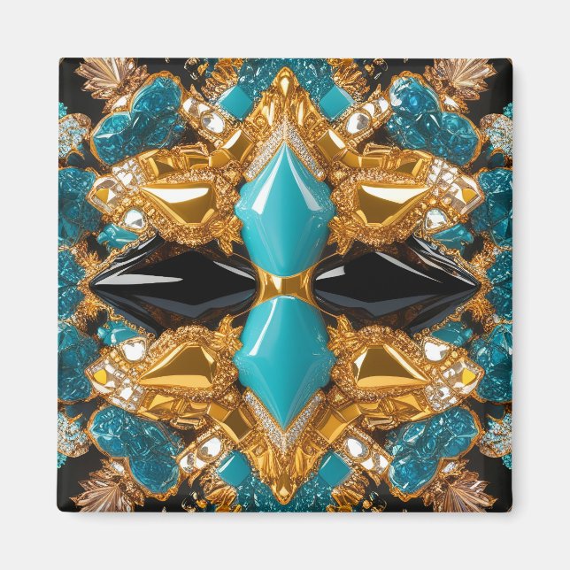 Magnet with Bahamas Colors Design (Front)