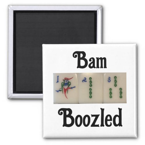 Magnet with bamboo tiles _ mahjong _ bamboozled
