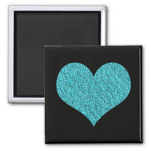 Magnet with blue texture heart
