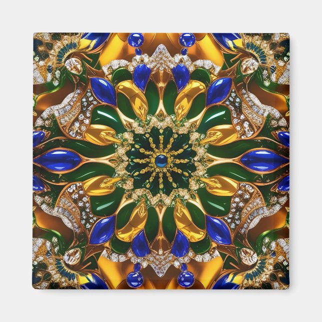 Magnet with Brazil Colors Design (Front)