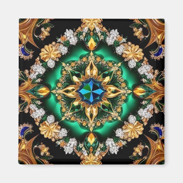 Magnet with Brazilian Colors Design (Front)