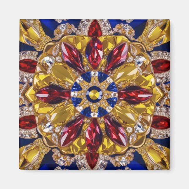 Magnet with Colombia Colors Design (Front)