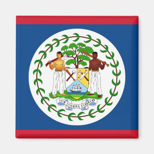 Magnet with Flag of Belize