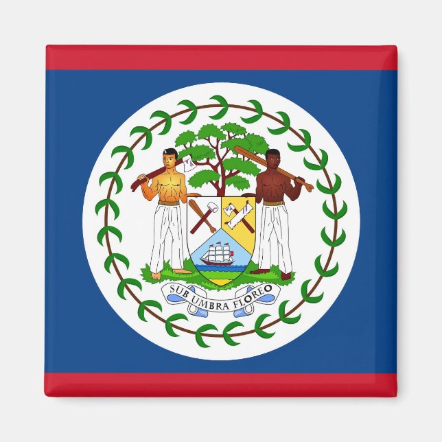 Magnet with Flag of Belize (Front)