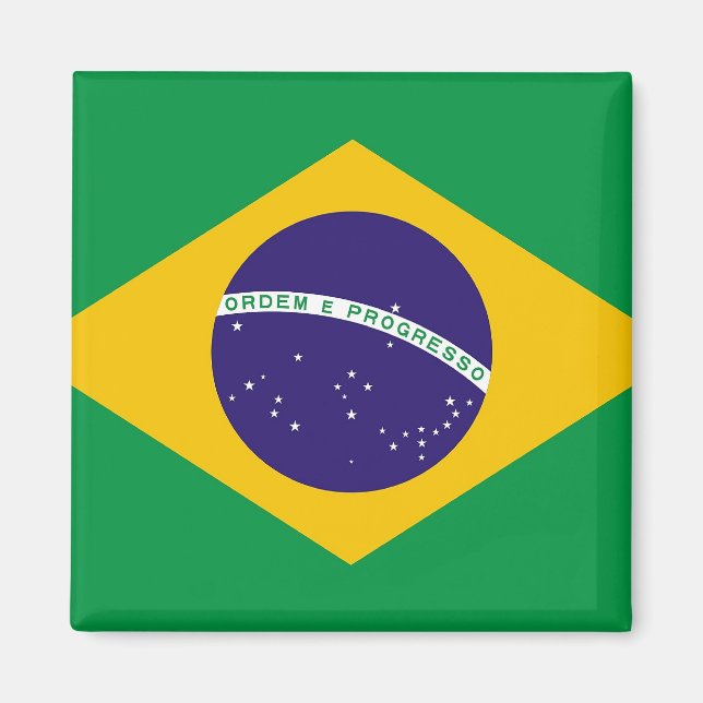 Magnet with Flag of  Brazil (Front)