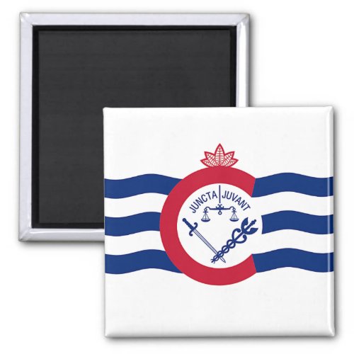 Magnet with Flag of Cincinnati Ohio USA