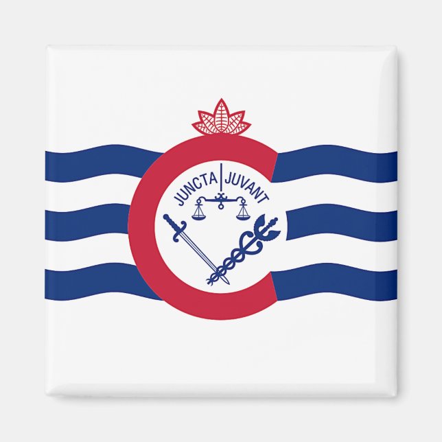 Magnet with Flag of Cincinnati, Ohio, USA (Front)