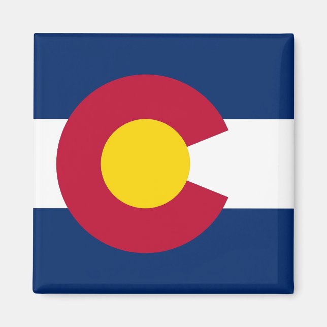 Magnet with Flag of  Colorado State - USA (Front)