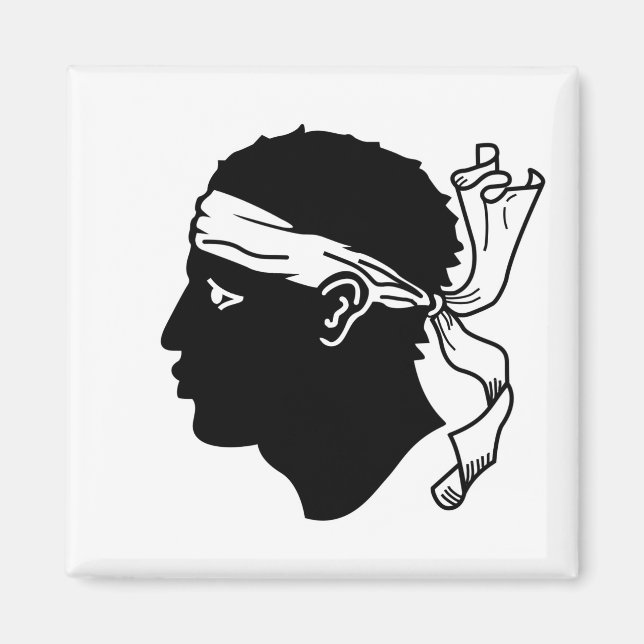 Magnet with Flag of Corsica, France (Front)