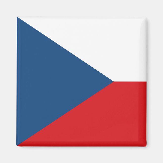 Magnet with Flag of Czechia (Front)