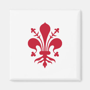 Magnet with Flag of Florence, Tuscany, Italy