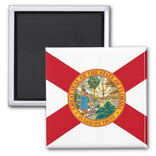 Magnet with Flag of Florida State _ USA