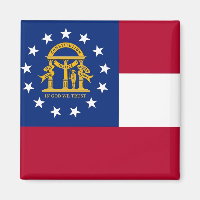 Magnet with Flag of  Georgia State - USA (Front)