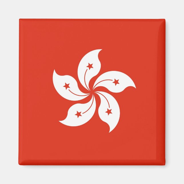 Magnet with Flag of Hong Kong, China (Front)
