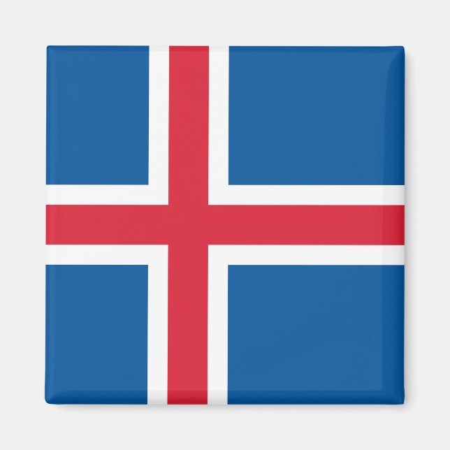 Magnet with Flag of Iceland (Front)