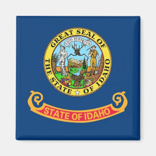 Magnet with Flag of Idaho State - USA