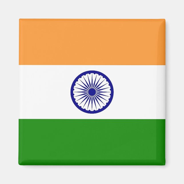 Magnet with Flag of India (Front)