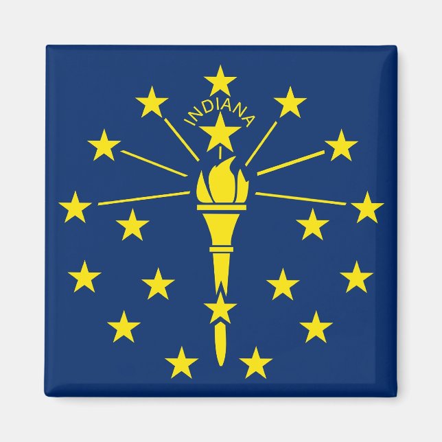 Magnet with Flag of Indiana State - USA (Front)