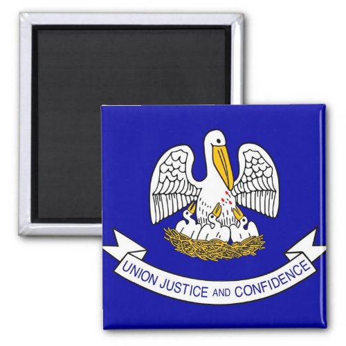 Magnet with Flag of Louisiana State _ USA