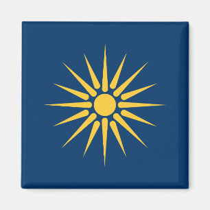 Magnet with Flag of Macedonia, Greece