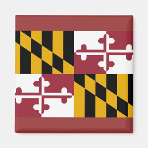 Magnet with Flag of Maryland State - USA