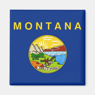 Magnet with Flag of Montana State - USA