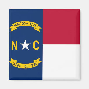 Magnet with Flag of North Carolina State - USA