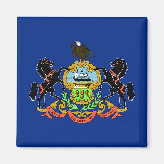 Magnet with Flag of Pennsylvania State - USA (Front)