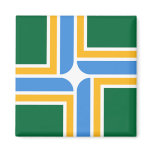Magnet with Flag of Portland, Oregon, USA