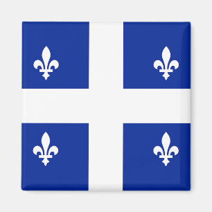 Magnet with Flag of Quebec, Canada