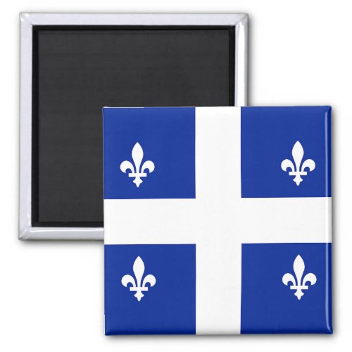 Magnet with Flag of Quebec Canada