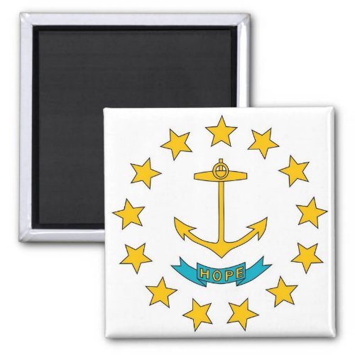 Magnet with Flag of Rhode Island State _ USA