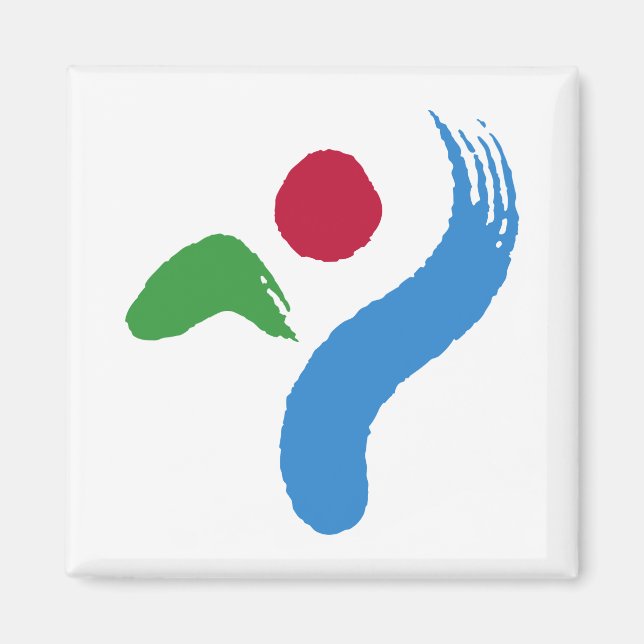 Magnet with Flag of Seoul, South Korea (Front)