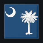 Magnet with Flag of South Carolina State - USA<br><div class="desc">Display your South Carolina pride in style with this magnetic tribute to the Palmetto State. 🌴🇺🇸 Crafted with high-quality materials, this magnet features the iconic flag of South Carolina, complete with its distinctive palmetto tree and crescent moon design. Vibrant colors and intricate details make this magnet a striking addition to...</div>