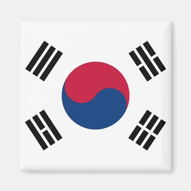 Magnet with Flag of South Korea (Front)
