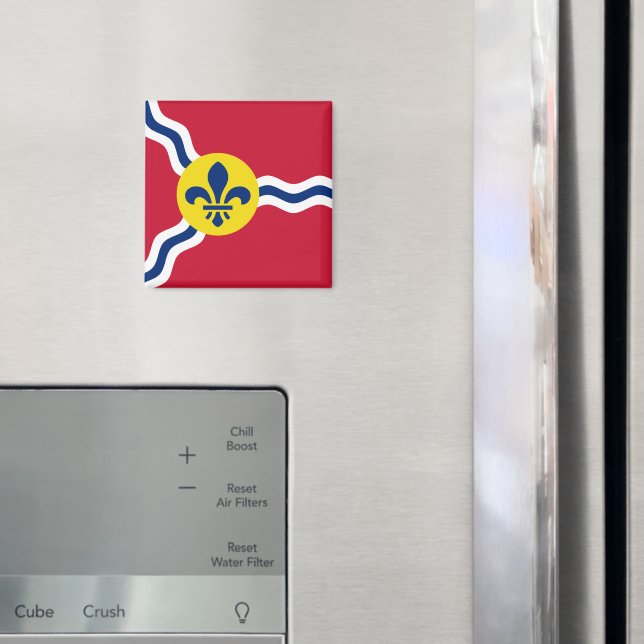 Magnet with Flag of St. Louis, Missouri (In Situ (Fridge))